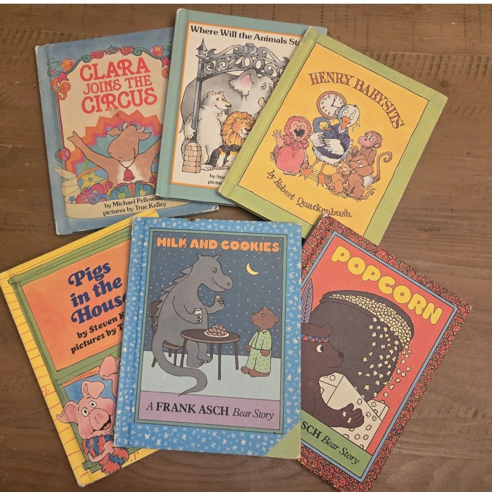 Parents‎ Magazine Press Vintage Childrens Lot (6) 80s Retro Hardcover Books